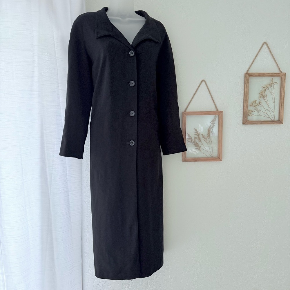 Black Business work Fleet Street Trench Coat Jacket women’s Size 8P petite